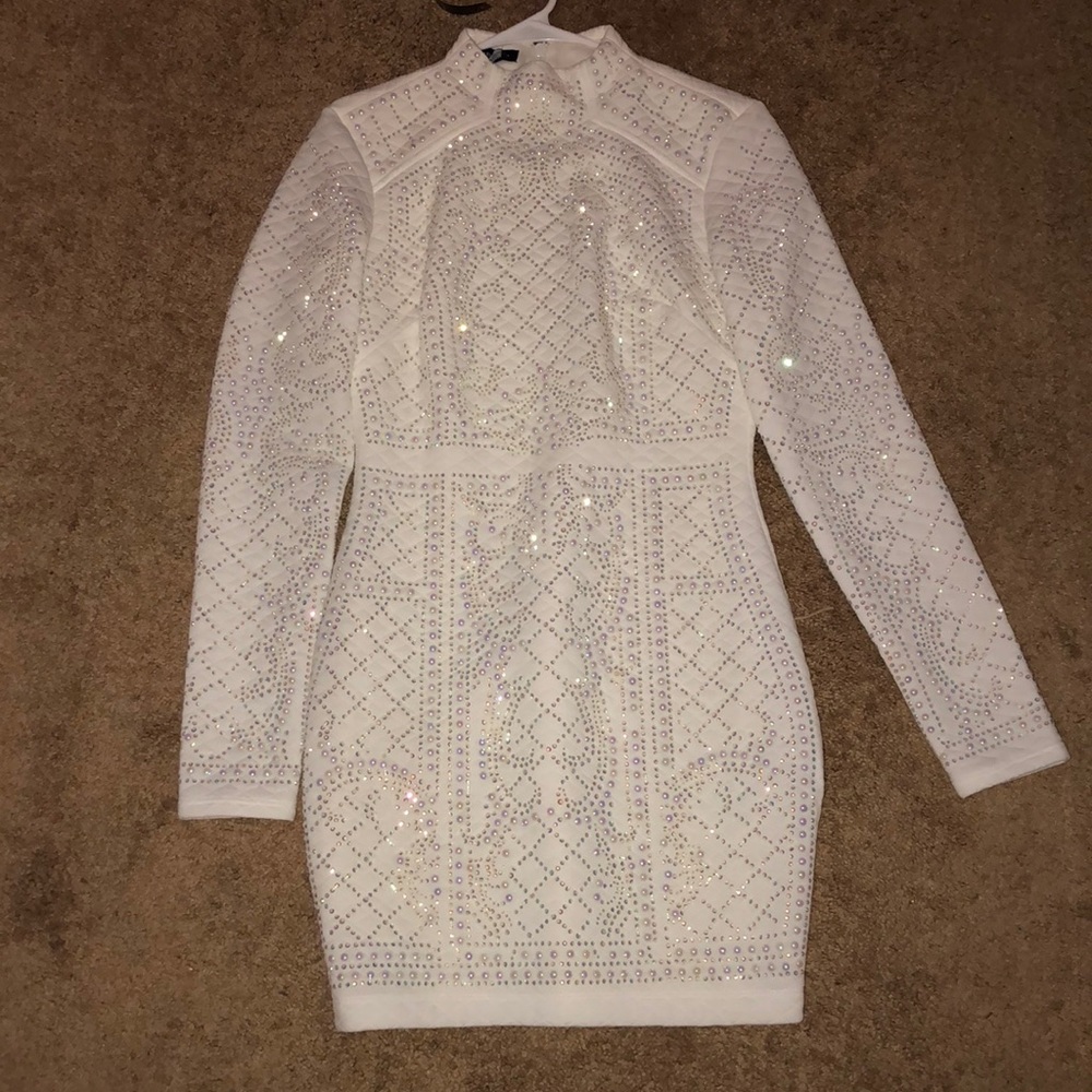 white bebe dress